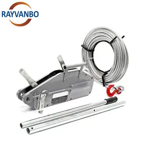 0.8/1.6/3.2/5.4 Ton Wire rope lever hoist winch tirfor with manual cable puller pulling hoist