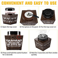 Pembakar Dupa Elektrik Mini Resin Kemenyan Oud Gaya Islam Arab Bakhoor
