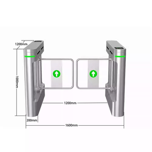 Swing cổng turnstile tự động an ninh cao cho người đi bộ kiểm soát truy cập Swing rào cản tốc độ cổng thép không gỉ IP54 - Product Image 3