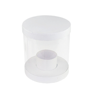 Boîte d'emballage en carton ronde élégante, vide, avec fenêtre transparente pour fleurs et roses, pour bonbons et cadeaux, fabriquée à partir de matériaux recyclés, doublée d'éponge