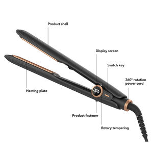 Plancha <span class=keywords><strong>de</strong></span> <span class=keywords><strong>Pelo</strong></span> Profesional con Tratamiento <span class=keywords><strong>de</strong></span> Proteínas Infrarrojas y Logotipo Personalizado Económico - Product Image 6