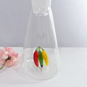 Distributore di olio di vetro ad alto contenuto di borosilicato contenitore conico per condimento da cucina per aceto/olio di peperoncino a prova di perdite - Product Image 2