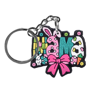 Llaveros de PVC con diseño de conejo, pollito y trébol de San Patricio y Pascua, ideales para regalos festivos, venta al por mayor - Product Image 6