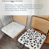 Échantillon de support pour la vente en gros : Coussin de siège carré personnalisé en peau de mouton véritable et naturelle, en fourrure de mouton, directement de l'usine