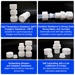 Zdvseal 6mm x 6mm bằng PTFE khớp nối thẳng chống ăn mòn Ozone hoàn hảo cho các hệ thống xử lý nước - Product Image 6