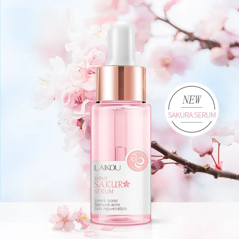 Wholesale OEM Custom Private Label Skin Care Sakura Essence 17ml Moisturizing Hydrating Anti Wrinkle Whitening Facial Serum