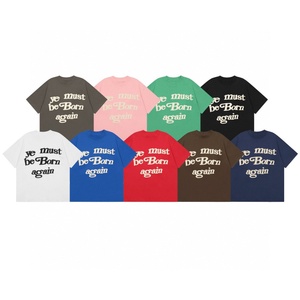 Nueva Camiseta Casual para Hombre, Moderna, de Manga Corta, Corte Regular, 100% Algodón, Transpirable, con Estampado de Letras Único y Cuello Redondo - Product Image 4