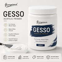 Giorgione Gesso Acrylique Blanc Personnalisé 500ml – Pâte de Modelage Texturée Transparente pour Artistes et Fournitures Artistiques