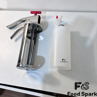 Pistolet à condiments manuel commercial multifonction en acier inoxydable, outil de distribution de sauce à pression manuelle pour salade, sauce, mayonnaise