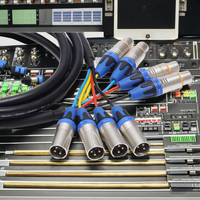 Câble XLR 4 canaux mâle à femelle pour l'éclairage de scène et le signal sonore avec gaine en PVC pour haut-parleur Microphone Speakon Connector