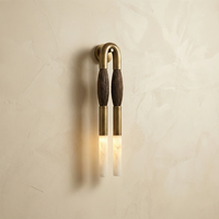 Applique murale moderne de luxe en crin de cheval avec abat-jour en albâtre et cadre en cuivre, éclairage LED blanc chaud, design de créateur pour chambre, couloir, salon
