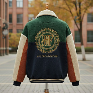 Chaqueta de Algodón con Logotipo de Marca Personalizado de Alta Calidad OEM, Chaqueta Sherpa Bordada para Invierno, Estilo Casual para Hombre, Abrigo de Invierno - Product Image 4