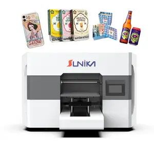 Sunika fabricante profissional máquina de impressão de longa vida útil, impressora plana UV jato de tinta de 12 polegadas para logotipo, impressora