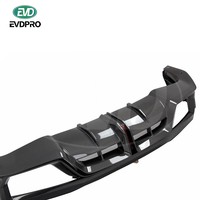 DIFFUSEUR ARRIÈRE EN FIBRE DE CARBONE AVEC LUMIÈRE POUR 2017-2021 NISSAN GTR R35 DIFFUSEUR ARRIÈRE DE VOILES NOIRES STYLE