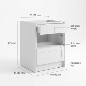 Armoire de cuisine moderne en bois massif chêne noir nordique avec panneau MDF résistant à l'<span class=keywords><strong>eau</strong></span> - Product Image 6