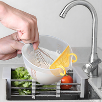 Tasse à mesurer en plastique avec échelle filtre intégré filtre multifonctionnel pour liquide d'oeuf tasse à mesurer transparente