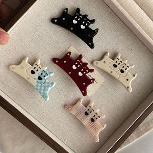 DOWELL Deux pinces à cheveux bec de canard pour jeunes filles, colorées, avec diamants incrustés, mignonnes, en plastique acétate, pour franges et fêtes - Product Image 4