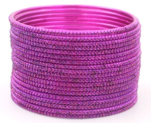 กำไลข้อมืออะลูมิเนียมลายแฟชั่นแบบดั้งเดิม ขนาด 94 98 เกจ สีสันหลากหลาย ตกแต่งด้วยสารเคมีแบบซารี มีให้เลือกหลายร้อยสี - Product Image 3