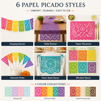 Ensemble de vaisselle mexicaine pour fête, 48 pièces, assiettes en papier florales Talavera, serviettes, kit pour mariage, décoration de fête Cielito Lindo