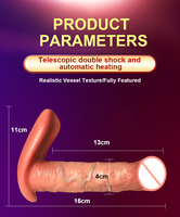 Nouveau produit : Vibrateur réaliste en silicone liquide de 6,3 pouces avec chauffage intelligent pour stimulation du point G et du clitoris, pour femmes