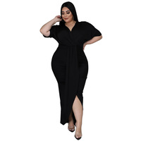 En stock Robe de soirée sexy pour femmes de grande taille Robe longue grande taille