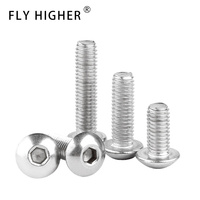 Baut & Sekrup Allen Kepala Bulat Hexagon Socket Pan Stainless Steel 304 M6 M8 M10 M12 Kelas 10.9 & 12.9 Finishing Polos