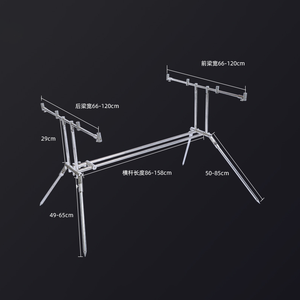 Rod Pod Portable en Acier Inoxydable <span class=keywords><strong>pour</strong></span> la Pêche à la <span class=keywords><strong>Carpe</strong></span>, <span class=keywords><strong>Support</strong></span> Pliant et Télescopique Réglable <span class=keywords><strong>pour</strong></span> Accessoires et Matériel de Pêche en Lac - Product Image 2