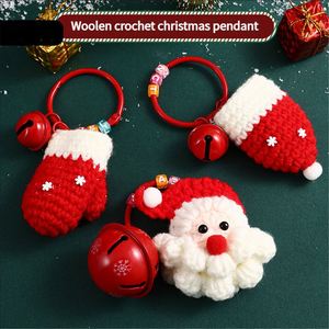 Porte-clés Poupée en Peluche Tricotée de Noël, Mignon Père Noël avec Chapeau, Décoration de Sac Arbre de Noël, Petits Cadeaux en Gros - Product Image 2