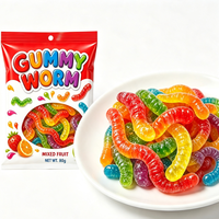 BESTAR Groothandel Zoete Jelly Wormen Leuke Vormen Niet-Kleverige Snoepjes Kleurrijke Gummy Wormen Gemengde Fruit Kauwgom Snoepjes Kindersnack Suiker