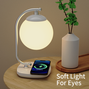 Decorative USB Charging Nordic Modern LED <b>Desk</b> Lamp Ambient Moon Light Touch Control Eye Caring for Bedroom Home Office Decor - Product Image 5