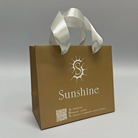 Sacs d'emballage en carton kraft imprimé offset, style mini sac à main rose de luxe, ornés de rubans, pour cils et bijoux, vente en gros