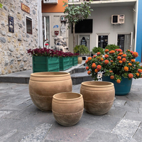 Pots à fleurs en fibres-ciment de haute qualité, écologiques, biodégradables, légers, durables, design moderne, capacité 10L, jardinage, maison
