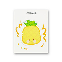 Bloc-notes Kawaii 3D en forme d'ananas aux fruits Mini mignon bloc-notes autocollant pour étudiants papier offset