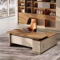 Mesa de Oficina Ejecutiva para CEO, Diseño de Mesa de Computadora, Mesa Ejecutiva Moderna en Forma de L