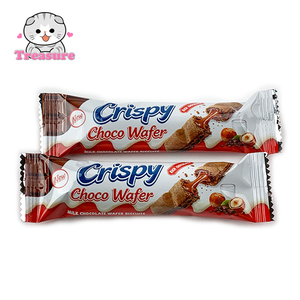 Bâtonnets de gaufrettes croustillantes au chocolat, biscuits fourrés au chocolat, collation sucrée pour enfants, vente en gros ODM, fournisseur d'usine OEM - Product Image 2