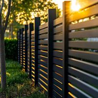 Kit de Valla de Aluminio, Paneles Modulares, Postes, Herrajes, Valla de Seguridad para Jardín, Recubierta de Polvo, Resistente a la Oxidación, Fácil Instalación, Venta al Por Mayor