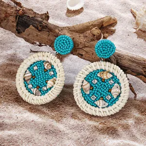 Pendientes bohemios hechos a mano para mujer, estilo playero <span class=keywords><strong>de</strong></span> verano, <span class=keywords><strong>tortuga</strong></span> Funky, concha <span class=keywords><strong>de</strong></span> palma <span class=keywords><strong>de</strong></span> coco, diseño <span class=keywords><strong>de</strong></span> delfín, <span class=keywords><strong>oreja</strong></span> <span class=keywords><strong>de</strong></span> gota con cuentas, moda - Product Image 4