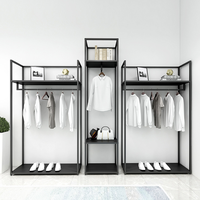 Étagère de sol moderne pour vêtements, présentoir mural métallique pour supermarché et boutique