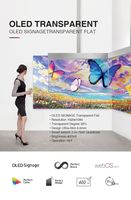 Nouvelle taille 30 pouces écran tactile d'affichage Oled Transparent Ultra mince voir à travers l'écran Transparent Oled