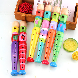 Wholesale Factory Direct 6-Hole Wooden Recorder, Cartoon Design for Children, Lightweight & Safe for Early Music Learning - Product Image 1