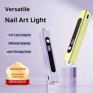 Mini Lampe UV Portable, Lampe UV avec Affichage LED, Petite Lampe Portable, Lampe à Main pour Ongles Effet Œil de Chat avec Tête Magnétique - Product Image 1