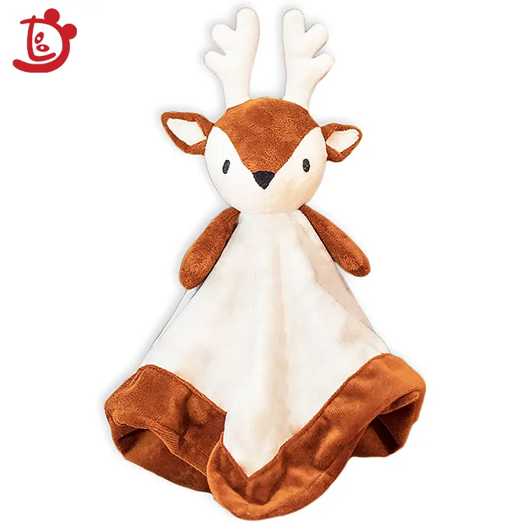 Serviette en peluche pour bébé, nouveau style, serviette douce, motif cerf, jouet pour dormir, 2021