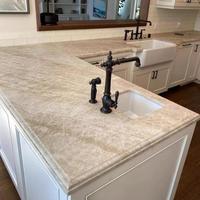 Dalle de marbre Taj Mahal gris clair beige veiné, pierre naturelle pour plan de travail de cuisine, panneau mural, sol de salle de bain, dessus de meuble-lavabo