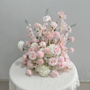 Fleurs et plantes décoratives OEM Centres de table pour événement de mariage Boule de fleurs en soie artificielle Décorations de mariage Fournitures - Product Image 5