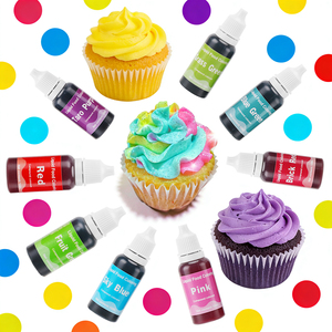 Colorante Alimentario Líquido Concentrado, Colorante Seguro para Pasteles, Glaseado, Fondant, Repostería, Galletas, Bebidas, Macarons, Decoración - Product Image 1
