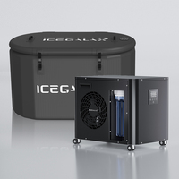 ICEGALAX 1HP refroidisseur d'eau froide contrôlé par WIFI intelligent nouveau générateur d'ozone avec pompe Machine de bain de glace refroidie à l'eau