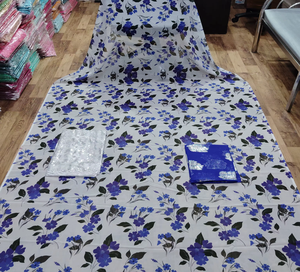 ผ้าฝ้ายหวีป้องกันไฟฟ้าสถิต พิมพ์ลายดิจิทัล แอฟริกัน น้ำหนักปานกลาง 110 GSM ชุดเดรสผู้หญิง โซมาเลียน ดีรัก ผ้าทอ - Product Image 1