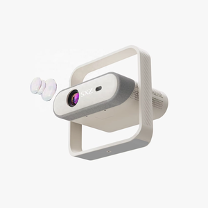 Projecteur portable Budge Android 11 intelligent à courte focale avec WiFi, fonction de mise en miroir, haut-parleurs LCD, résolution native 1080P, 400 ANSI Lumens pour Home Cinéma - Product Image 1