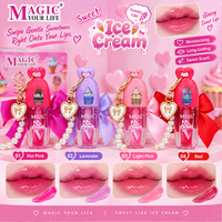 Porte-clés Perle, Huile à Lèvres, Charme Nœud Crème Glacée, Gloss – Boîte de Présentation 24 Pièces, Vente en Gros, Marque Privée
