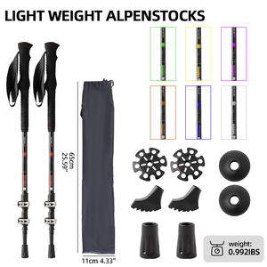 Super Tribe 240g超軽量炭素繊維ウォーキングスティック5断面伸縮調整可能折りたたみハイキングポールEVA滑り止めグリップ - Product Image 4